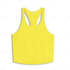 Clearance OUKU Men's Tank Top Vest Top Sleeveless Shirt Sleeveless Crewneck Summer Plain Fashion Streetwear Workout Sports & Outdoor Athleisure Gym Black White Yellow Top Tee for Men
