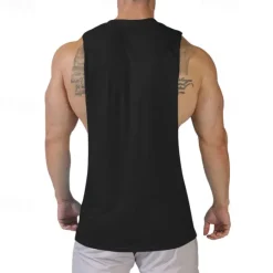 Discount OUKU Men's Tank Top Vest Top Undershirt Sleeveless Shirt Sleeveless Crew Neck Summer Print Fashion Designer Basic Classic Vacation Street Going out Black White Pink Top Tee for Men
