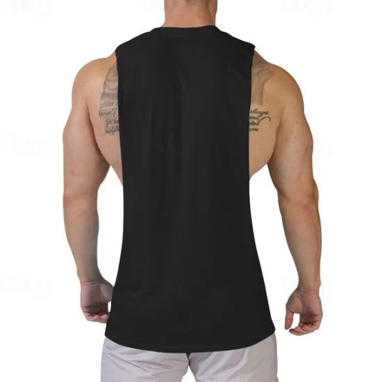Discount OUKU Men's Tank Top Vest Top Undershirt Sleeveless Shirt Sleeveless Crew Neck Summer Print Fashion Designer Basic Classic Vacation Street Going out Black White Pink Top Tee for Men