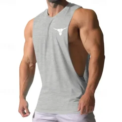 Discount OUKU Men's Tank Top Vest Top Undershirt Sleeveless Shirt Sleeveless Crew Neck Summer Print Fashion Designer Basic Classic Vacation Street Going out Black White Pink Top Tee for Men