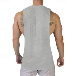 Discount OUKU Men's Tank Top Vest Top Undershirt Sleeveless Shirt Sleeveless Crew Neck Summer Print Fashion Designer Basic Classic Vacation Street Going out Black White Pink Top Tee for Men
