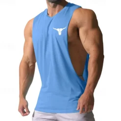 Discount OUKU Men's Tank Top Vest Top Undershirt Sleeveless Shirt Sleeveless Crew Neck Summer Print Fashion Designer Basic Classic Vacation Street Going out Black White Pink Top Tee for Men