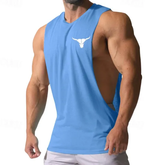 Discount OUKU Men's Tank Top Vest Top Undershirt Sleeveless Shirt Sleeveless Crew Neck Summer Print Fashion Designer Basic Classic Vacation Street Going out Black White Pink Top Tee for Men