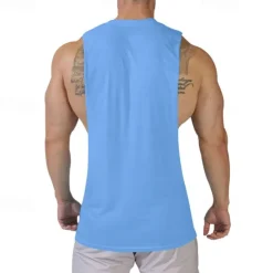 Discount OUKU Men's Tank Top Vest Top Undershirt Sleeveless Shirt Sleeveless Crew Neck Summer Print Fashion Designer Basic Classic Vacation Street Going out Black White Pink Top Tee for Men