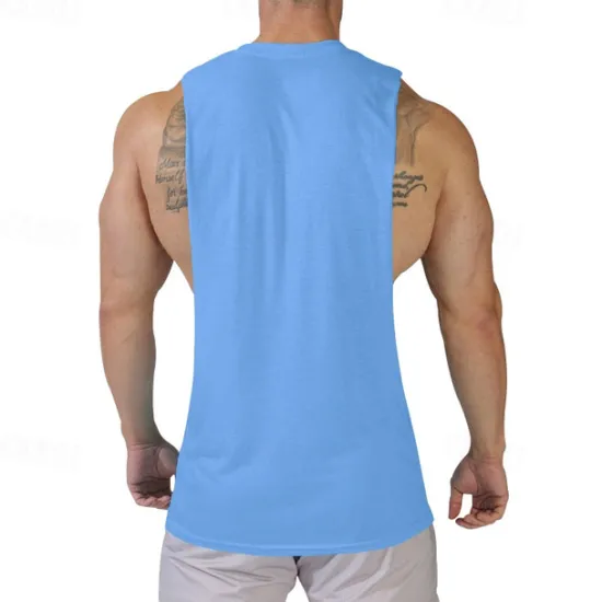 Discount OUKU Men's Tank Top Vest Top Undershirt Sleeveless Shirt Sleeveless Crew Neck Summer Print Fashion Designer Basic Classic Vacation Street Going out Black White Pink Top Tee for Men