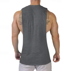 Discount OUKU Men's Tank Top Vest Top Undershirt Sleeveless Shirt Sleeveless Crew Neck Summer Print Fashion Designer Basic Classic Vacation Street Going out Black White Pink Top Tee for Men