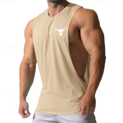 Discount OUKU Men's Tank Top Vest Top Undershirt Sleeveless Shirt Sleeveless Crew Neck Summer Print Fashion Designer Basic Classic Vacation Street Going out Black White Pink Top Tee for Men