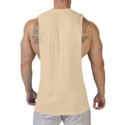 Discount OUKU Men's Tank Top Vest Top Undershirt Sleeveless Shirt Sleeveless Crew Neck Summer Print Fashion Designer Basic Classic Vacation Street Going out Black White Pink Top Tee for Men