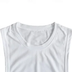 Discount OUKU Men's Tank Top Vest Top Undershirt Sleeveless Shirt Sleeveless Crew Neck Summer Print Fashion Designer Basic Classic Vacation Street Going out Black White Pink Top Tee for Men