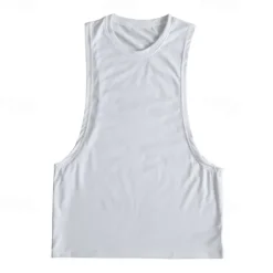 Discount OUKU Men's Tank Top Vest Top Undershirt Sleeveless Shirt Sleeveless Crew Neck Summer Print Fashion Designer Basic Classic Vacation Street Going out Black White Pink Top Tee for Men