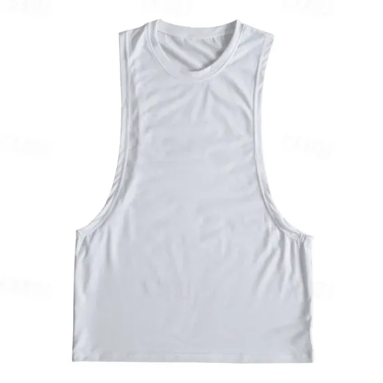 Discount OUKU Men's Tank Top Vest Top Undershirt Sleeveless Shirt Sleeveless Crew Neck Summer Print Fashion Designer Basic Classic Vacation Street Going out Black White Pink Top Tee for Men