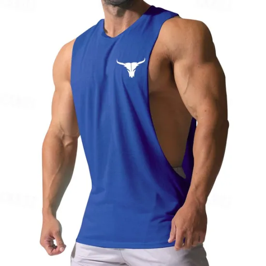 Discount OUKU Men's Tank Top Vest Top Undershirt Sleeveless Shirt Sleeveless Crew Neck Summer Print Fashion Designer Basic Classic Vacation Street Going out Black White Pink Top Tee for Men