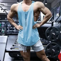 OUKU Men's Tank Top Vest Top Undershirt Sleeveless Shirt Sleeveless Crew Neck Summer Letter Fashion Designer Basic Classic Vacation Street Going out Black White Blue Top Tee for Men