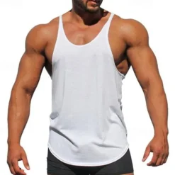 Online OUKU Men's Tank Top Vest Top Undershirt Sleeveless Shirt Sleeveless Crew Neck Spring & Summer Plain Fashion Designer Basic Vacation Street Going out Black White Yellow Top Tee for Men