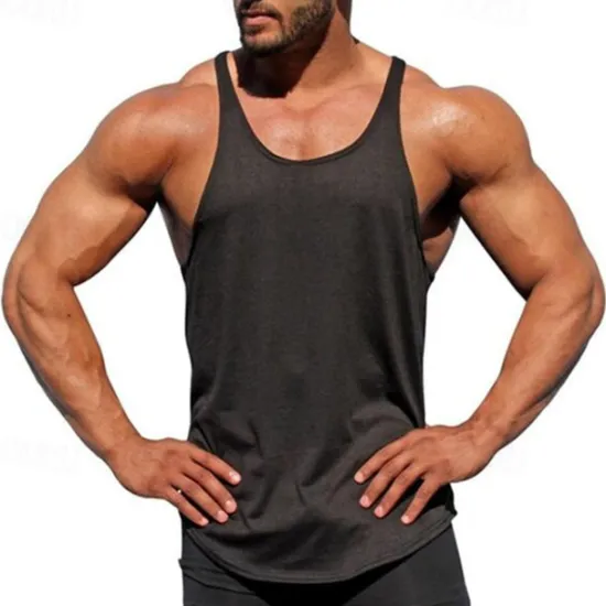 Online OUKU Men's Tank Top Vest Top Undershirt Sleeveless Shirt Sleeveless Crew Neck Spring & Summer Plain Fashion Designer Basic Vacation Street Going out Black White Yellow Top Tee for Men