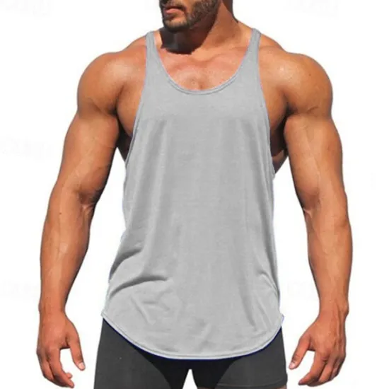 Online OUKU Men's Tank Top Vest Top Undershirt Sleeveless Shirt Sleeveless Crew Neck Spring & Summer Plain Fashion Designer Basic Vacation Street Going out Black White Yellow Top Tee for Men