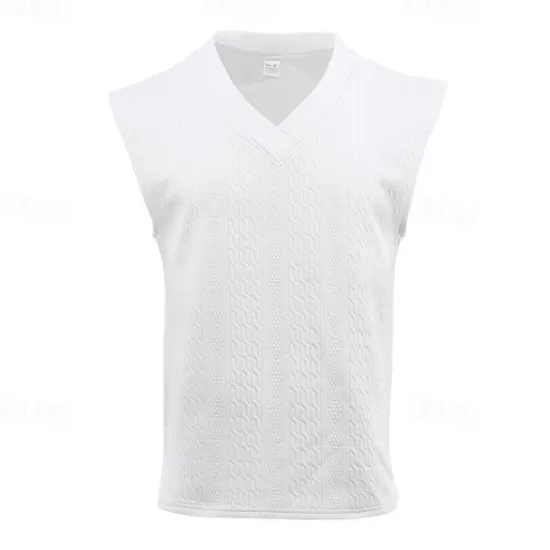 OUKU Men's Tank Top Vest Top Undershirt Sleeveless Shirt Sleeveless V Neck Summer Plain Fashion Designer Basic Classic Vacation Street Going out Black White Dark Navy Top Tee for Men