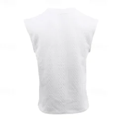 OUKU Men's Tank Top Vest Top Undershirt Sleeveless Shirt Sleeveless V Neck Summer Plain Fashion Designer Basic Classic Vacation Street Going out Black White Dark Navy Top Tee for Men