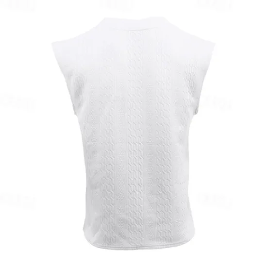 OUKU Men's Tank Top Vest Top Undershirt Sleeveless Shirt Sleeveless V Neck Summer Plain Fashion Designer Basic Classic Vacation Street Going out Black White Dark Navy Top Tee for Men
