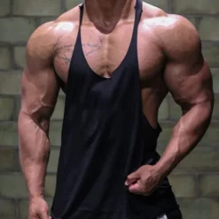 Discount OUKU Men's Tank Top Vest Top Undershirt Sleeveless Shirt Sleeveless Deep U Summer Plain Fashion Designer Basic Vacation Street Going out Black White Yellow Top Tee for Men