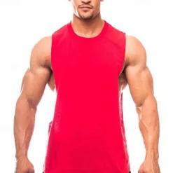Clearance OUKU Men's Tank Top Vest Top Undershirt Sleeveless Shirt Sleeveless Crew Neck Spring & Summer Plain Fashion Designer Basic Vacation Street Going out Black White Yellow Top Tee for Men