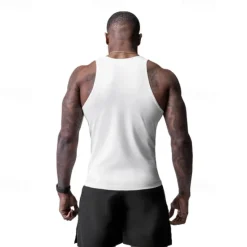 OUKU Men's Tank Top Vest Top Undershirt Sleeveless Shirt Sleeveless Crew Neck Summer Print Fashion Designer Basic Classic Vacation Street Going out Black White Wine Top Tee for Men