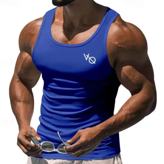 OUKU Men's Tank Top Vest Top Undershirt Sleeveless Shirt Sleeveless Crew Neck Summer Print Fashion Designer Basic Classic Vacation Street Going out Black White Wine Top Tee for Men