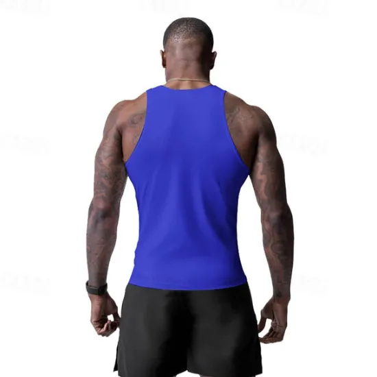 OUKU Men's Tank Top Vest Top Undershirt Sleeveless Shirt Sleeveless Crew Neck Summer Print Fashion Designer Basic Classic Vacation Street Going out Black White Wine Top Tee for Men