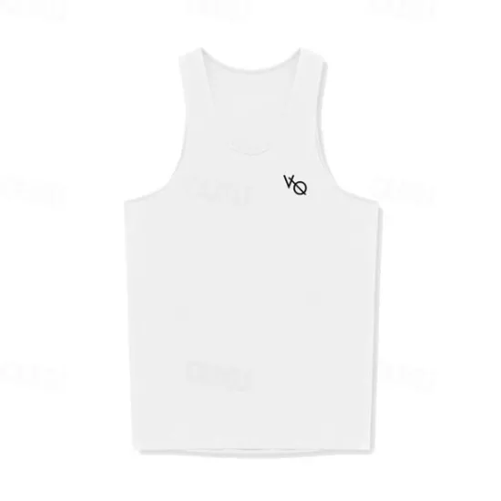 OUKU Men's Tank Top Vest Top Undershirt Sleeveless Shirt Sleeveless Crew Neck Summer Print Fashion Designer Basic Classic Vacation Street Going out Black White Wine Top Tee for Men