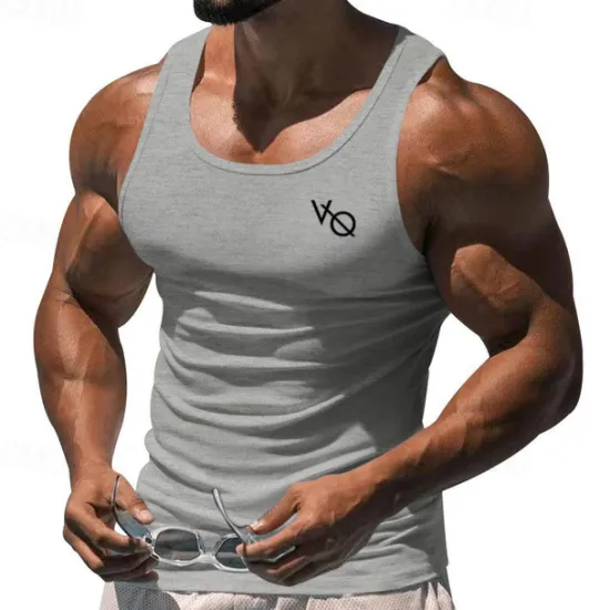 OUKU Men's Tank Top Vest Top Undershirt Sleeveless Shirt Sleeveless Crew Neck Summer Print Fashion Designer Basic Classic Vacation Street Going out Black White Wine Top Tee for Men