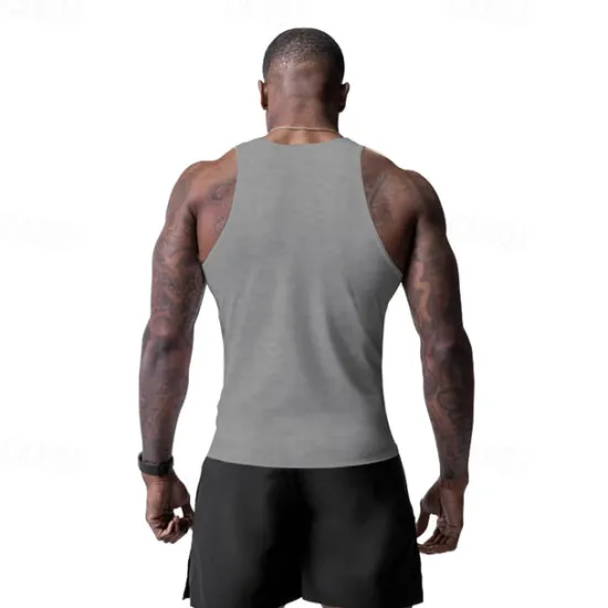 OUKU Men's Tank Top Vest Top Undershirt Sleeveless Shirt Sleeveless Crew Neck Summer Print Fashion Designer Basic Classic Vacation Street Going out Black White Wine Top Tee for Men