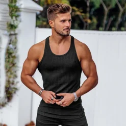 Best OUKU Men's Tank Top Vest Top Undershirt Sleeveless Shirt Sleeveless Crew Neck Summer Plain Sports Fashion Lightweight Vacation Casual Holiday Black White Red Top Tee for Men