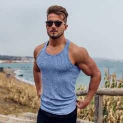 Best OUKU Men's Tank Top Vest Top Undershirt Sleeveless Shirt Sleeveless Crew Neck Summer Plain Sports Fashion Lightweight Vacation Casual Holiday Black White Red Top Tee for Men