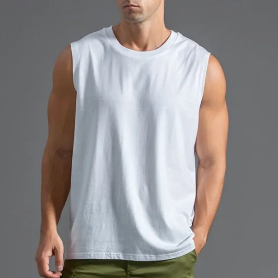 Best OUKU Men's Tank Top Vest Top Undershirt Sleeveless Shirt Sleeveless Crew Neck Summer Plain Fashion Designer Basic Classic Vacation Street Going out Black White Light Green Top Tee for Men