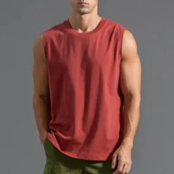 Best OUKU Men's Tank Top Vest Top Undershirt Sleeveless Shirt Sleeveless Crew Neck Summer Plain Fashion Designer Basic Classic Vacation Street Going out Black White Light Green Top Tee for Men
