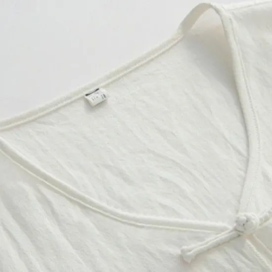 Sale OUKU Men's Tank Top Vest Top Undershirt Sleeveless Shirt Sleeveless V Neck Summer Plain Designer Basic Chinoiserie Buttons Vacation Street Going out Black White Wine Top Tee for Men