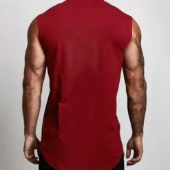 Online OUKU Men's Tank Top Vest Top Undershirt Sleeveless V Neck Summer Plain Fashion Muscle Workout Vacation Sport Daily Black White Wine Top Tee for Men