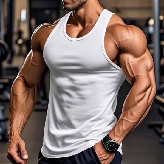 Best OUKU Men's Tank Top Vest Top Undershirt Sleeveless Shirt Sleeveless Crew Neck Summer Plain Fashion Designer Basic Classic Vacation Street Going out Black White Top Tee for Men