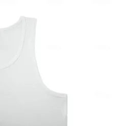 Best OUKU Men's Tank Top Vest Top Undershirt Sleeveless Shirt Sleeveless Crew Neck Summer Plain Fashion Designer Basic Classic Vacation Street Going out Black White Top Tee for Men