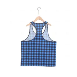 Outlet OUKU Men's Tank Top Vest Top Undershirt Sleeveless Shirt Sleeveless Crew Neck Summer Graphic Plaid Sports Fashion Comfortable Print Street Casual Daily Wine Blue Green Top Tee for Men
