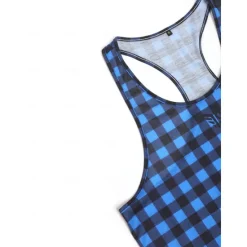 Outlet OUKU Men's Tank Top Vest Top Undershirt Sleeveless Shirt Sleeveless Crew Neck Summer Graphic Plaid Sports Fashion Comfortable Print Street Casual Daily Wine Blue Green Top Tee for Men