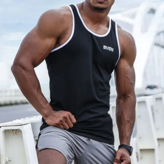 Best OUKU Men's Tank Top Vest Top Undershirt Graphic Tee Sleeveless Crew Neck Summer Graphic Letter Fashion Streetwear Muscle Print Sports & Outdoor Athleisure Gym Black White Green Top Tee for Men