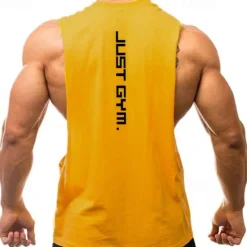 Clearance OUKU Men's Tank Top Vest Top Undershirt Sleeveless Crew Neck Summer Letter Casual Muscle Workout Vacation Sport Daily Black White Yellow Top Tee for Men