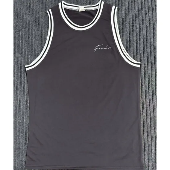 Online OUKU Men's Tank Top Vest Top Undershirt Sleeveless Shirt Sleeveless Crew Neck Summer Stripes Fashion Designer Basic Print Vacation Street Going out Black White Wine Top Tee for Men