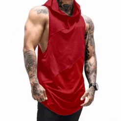 Sale OUKU Men's Tank Top Vest Top Undershirt Sleeveless Shirt Sleeveless Hooded Summer Plain Sports Fashion Lightweight Vacation Casual Holiday Black White Army Green Top Tee for Men