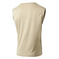 OUKU Men's Tank Top Vest Top Undershirt Sleeveless Shirt Sleeveless Crew Neck Summer Plain Fashion Designer Basic Vacation Street Going out Black White Wine Top Tee for Men
