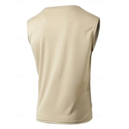OUKU Men's Tank Top Vest Top Undershirt Sleeveless Shirt Sleeveless Crew Neck Summer Plain Fashion Designer Basic Vacation Street Going out Black White Wine Top Tee for Men