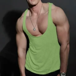 Best OUKU Men's Tank Top Vest Top Undershirt Sleeveless Shirt Solid Color U Neck Street Daily Sleeveless Clothing Apparel Simple Casual Comfortable