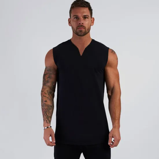 Hot OUKU Men's Tank Top Vest Top Undershirt Sleeveless Shirt Sleeveless V Neck Summer Plain Sports Fashion Lightweight Vacation Casual Holiday Black White Army Green Top Tee for Men