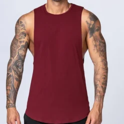 Clearance OUKU Men's Tank Top Vest Top Undershirt Sleeveless Crew Neck Summer Plain Stylish Classic Muscle Vacation Sport Daily Black White Wine Top Tee for Men